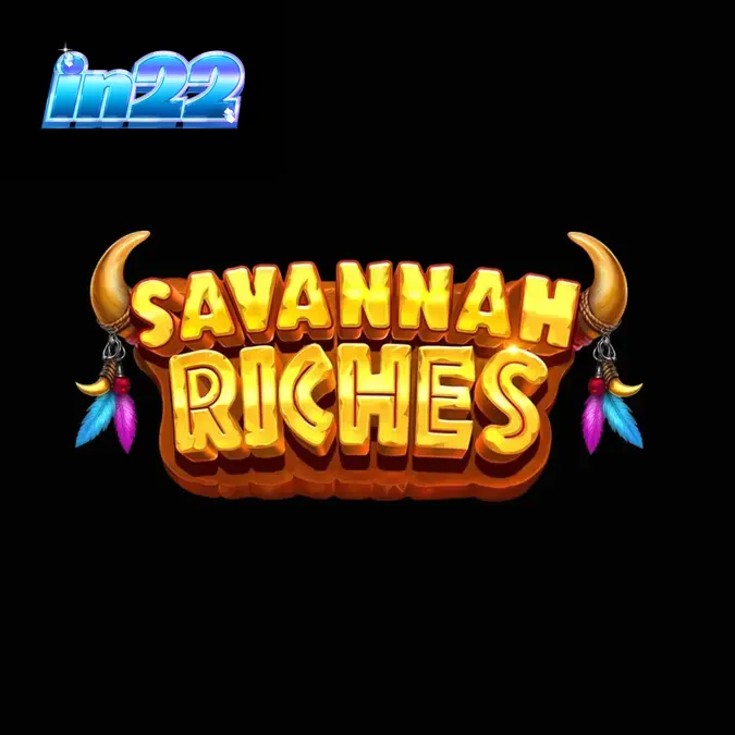 Pemandangan matahari terbenam di savannah pada slot Savannah Riches